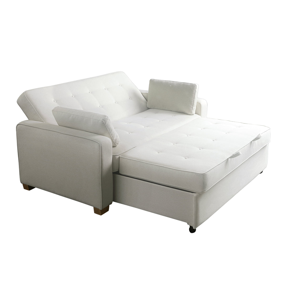 Serta Dream Convertibles Monroe Modern Polyester Convertible Queen Sofa Bed with Pillows Grey