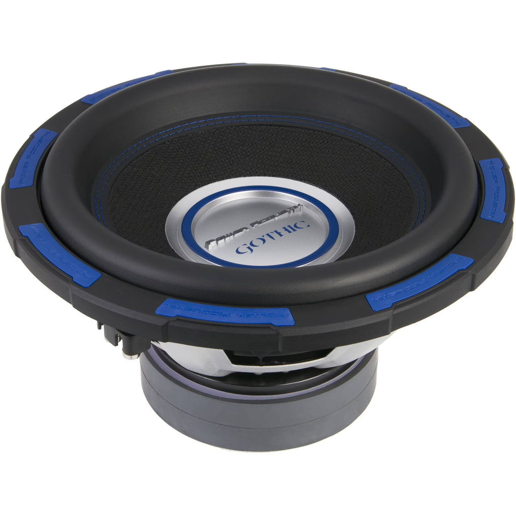 Power Acoustik Gothic Series GW-124 Premium 12" Subwoofer - 2,500 Watt Max, Composite Fiber Rigid Cone (New)
