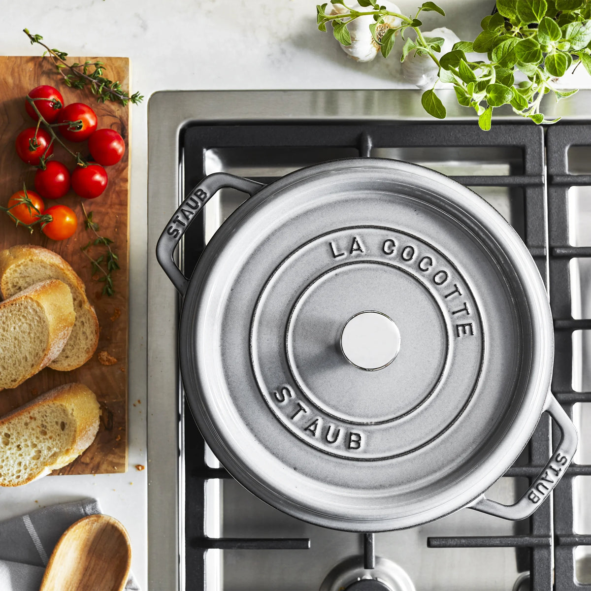 Staub Cast Iron 4-qt Round Cocotte - Matte Black