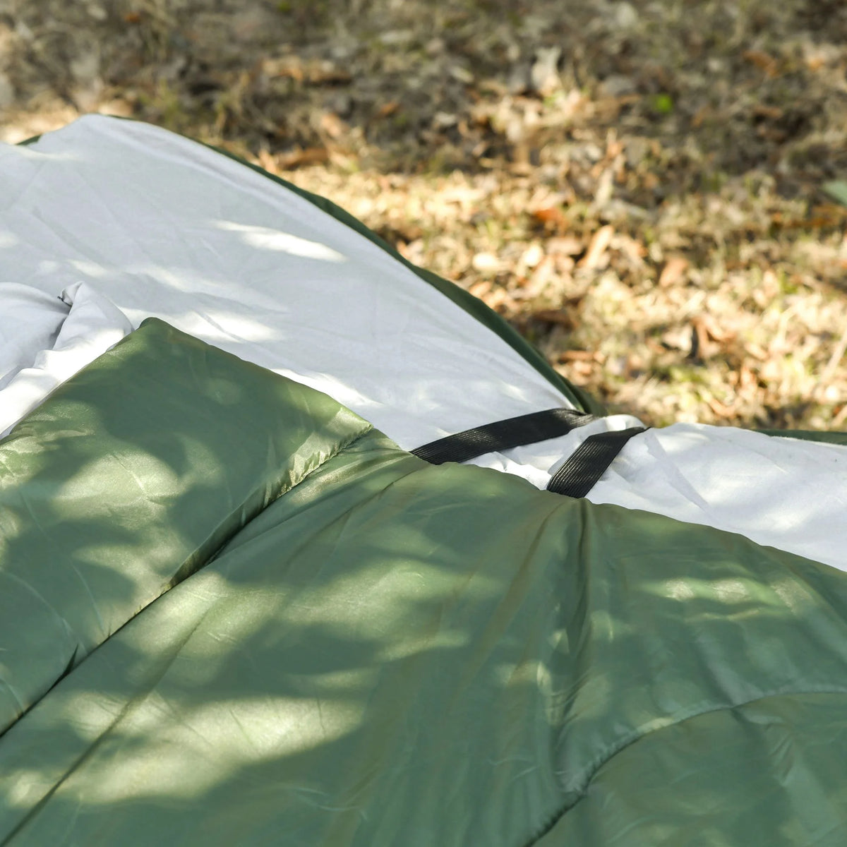 CoSoTower 2-Person Folding Camping Cot Portable Outdoor Bed Set with Sleeping Bag, Inflatable Air Mattress, Comfort Pillows and Carry Bag, Soft and Comfortable for Outdoor Travel Camp Beach Vacation
