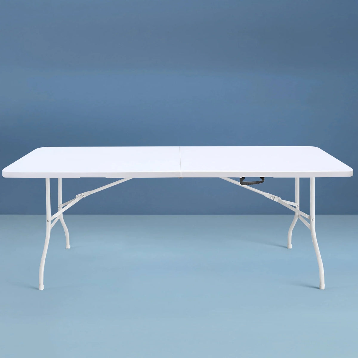 8 Foot Folding Table,Outdoor Folding Table,Bi-Fold,Outdoor Table for Picnic Party Dining Camp,White