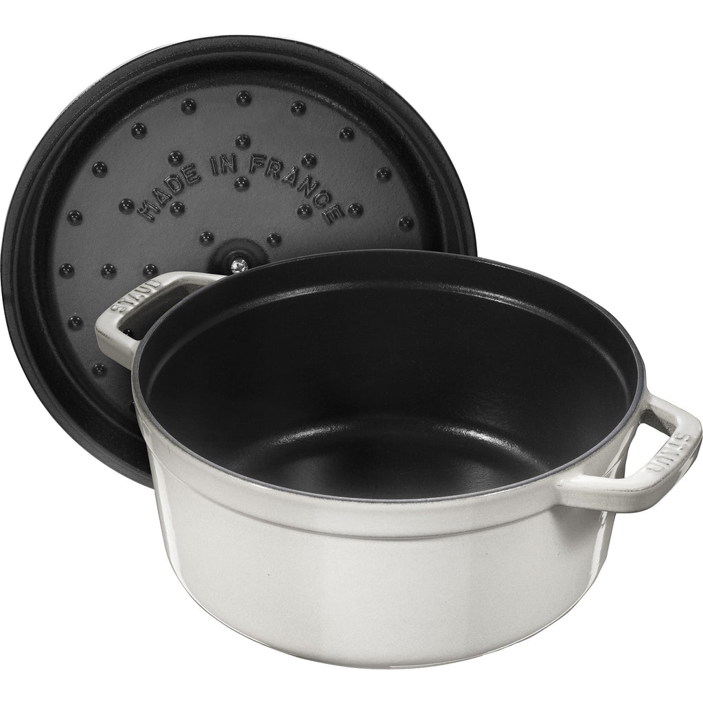 Staub Cast Iron 4-qt Round Cocotte - Matte Black