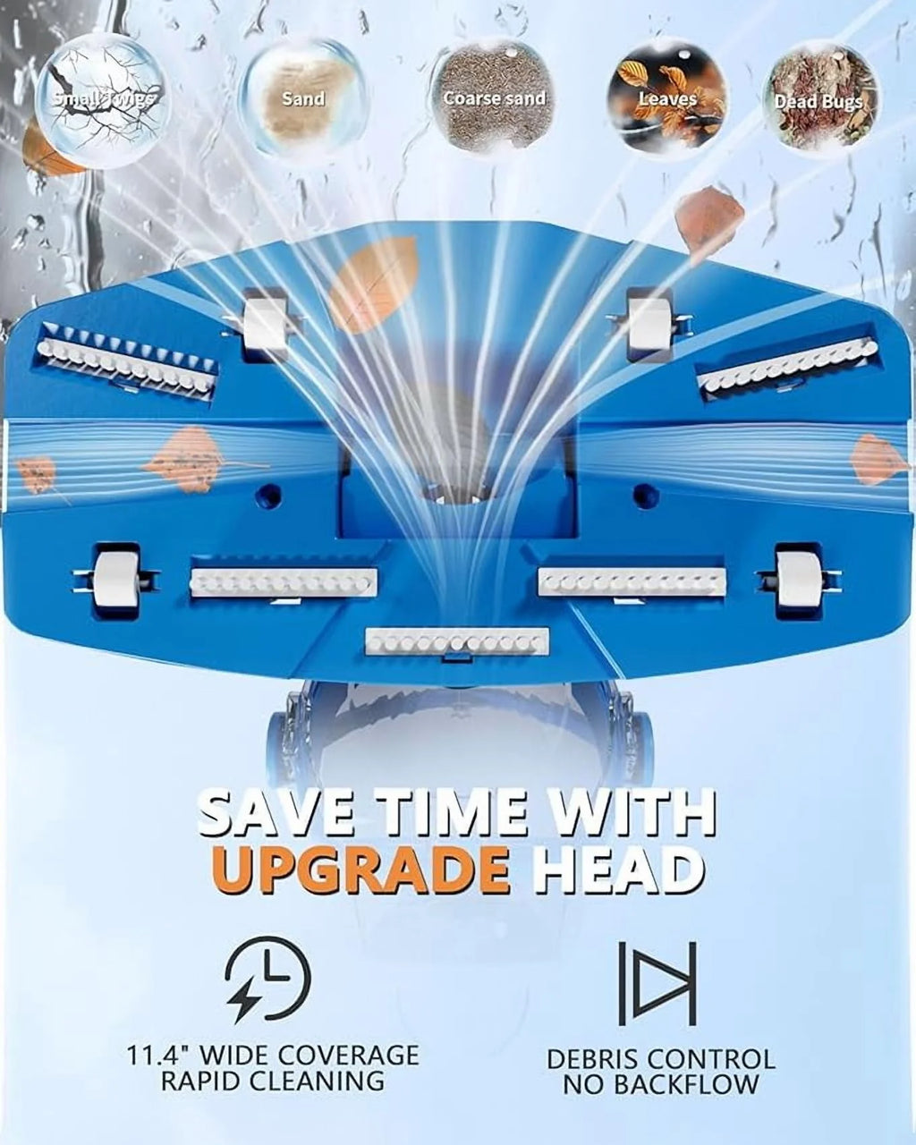 LANCHEZ Cordless Pool Vacuum with Strong Suction, Handheld Rechargeable Swimming Pool Cleaner with Powerful Suction up to 17.5 GPM for Inground and Above Ground Pools, Hot Tubs