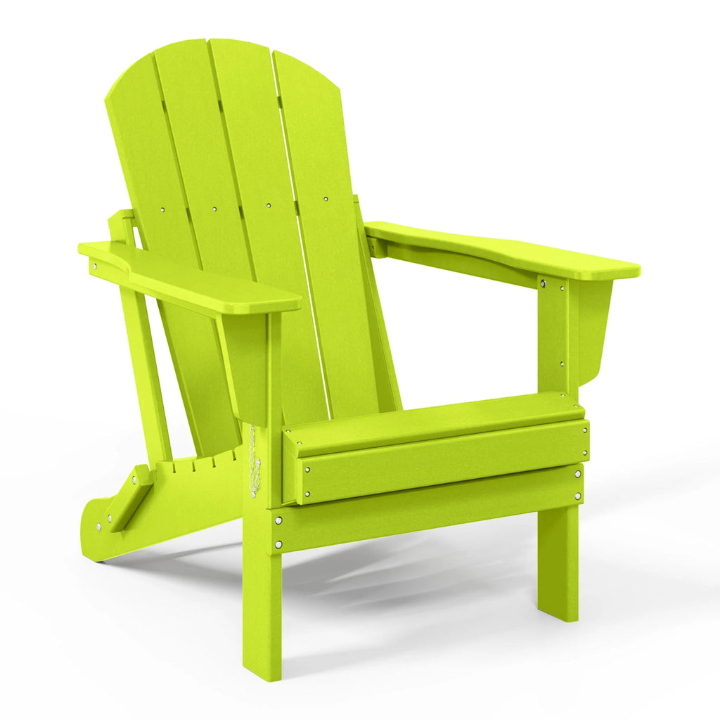 Westintrends Outdoor Folding HDPE Adirondack Chair, Patio Seat, Weather Resistant, Dark Brown