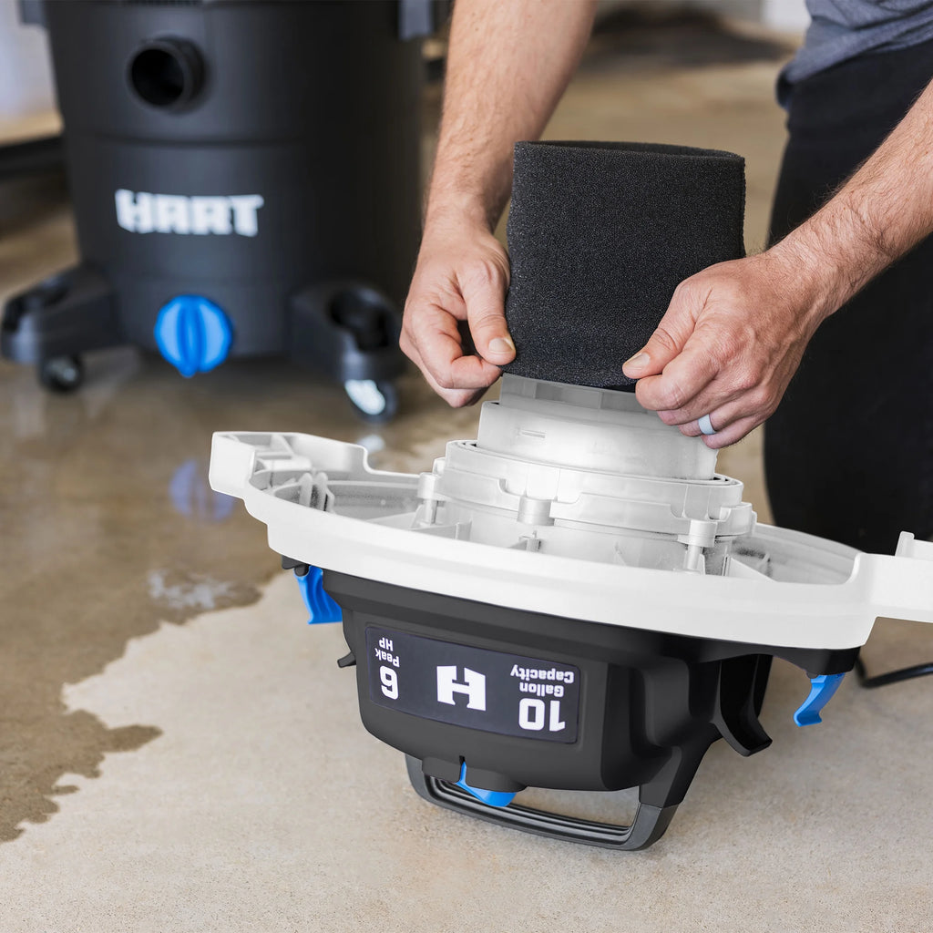 HART 10 Gallon 6 Peak HP Poly Wet/Dry Vacuum, VOC1012PF 3703
